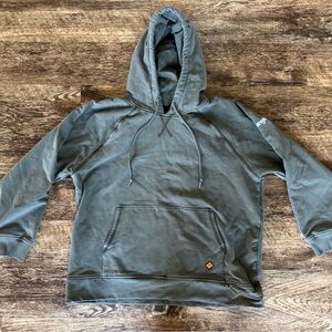 Wrangler fr flame resistant work wear hoodie size xl army green